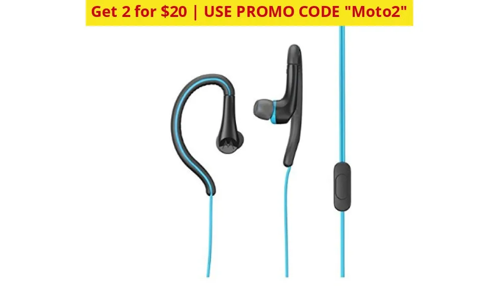 2 for $20!! Motorola Water/Sweat Resistant Sport Earbuds - Ships Quick!