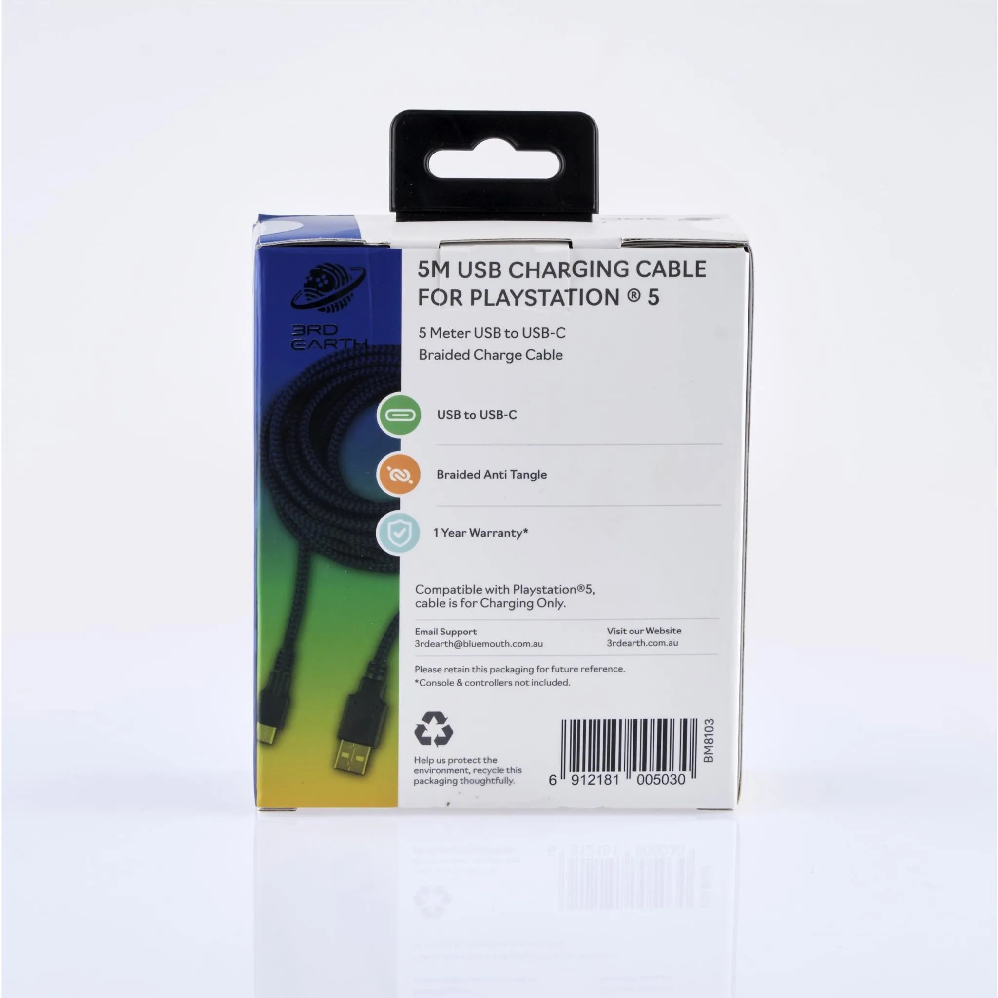 3rd Earth 5M Charge & Play USB Cable for PlayStation 5™