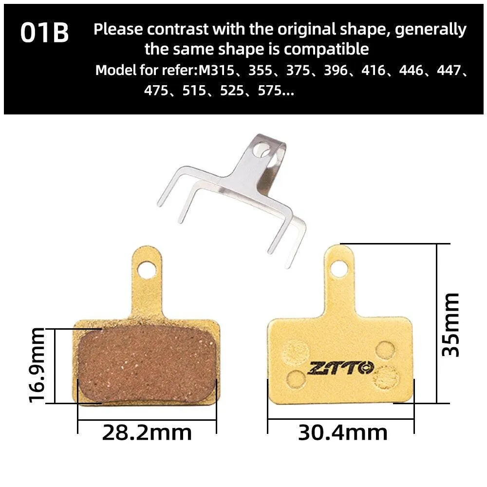 4 Pairs Resin/ceramic/Full metal Bicycle disc brake pads for Shimano M375M395M416M445 M446 M485 M486 M515 M525 Orion Auriga Pro