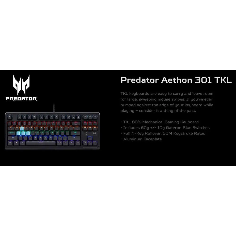 Acer Aethon 301 TKL-Kbd-Mch,6-ZnLED
