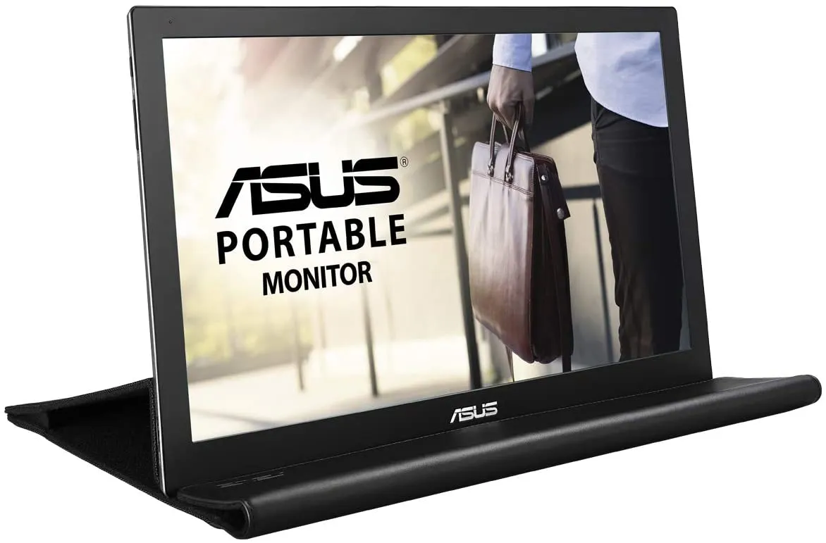 ASUS Portable Monitor 15.6" 1080P (MB169B ) - Full HD, IPS, Auto-rotatable, Smart Case, Ultra-slim, Lightweight, Sleek, USB 3.0 Powered, For Laptop, PC, Phone, Console, BLACK