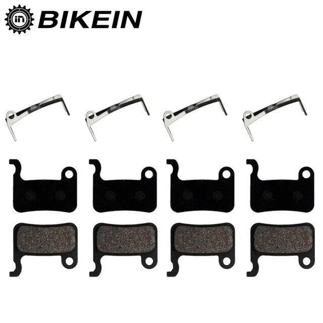 BIKEIN 4 Pairs Resin/ceramic/Full metal MTB Disc Brake Pads For Shimano Deore M595 M596 SLX M665 XT M775/776 XT/R M975 M966M965