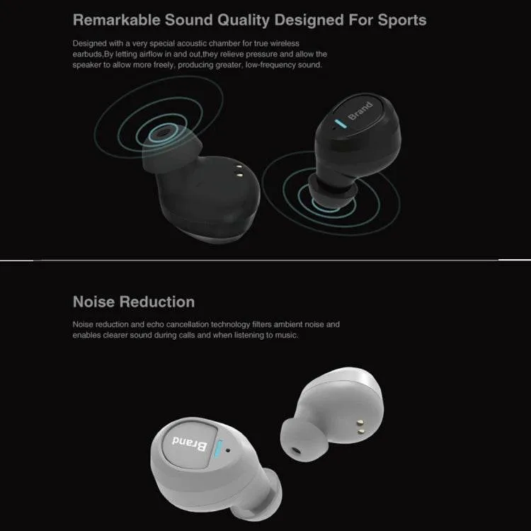 Bluetooth Wireless Earbuds - Compatible with iPhone, Samsung, Huawei, Xiaomi, HTC & More