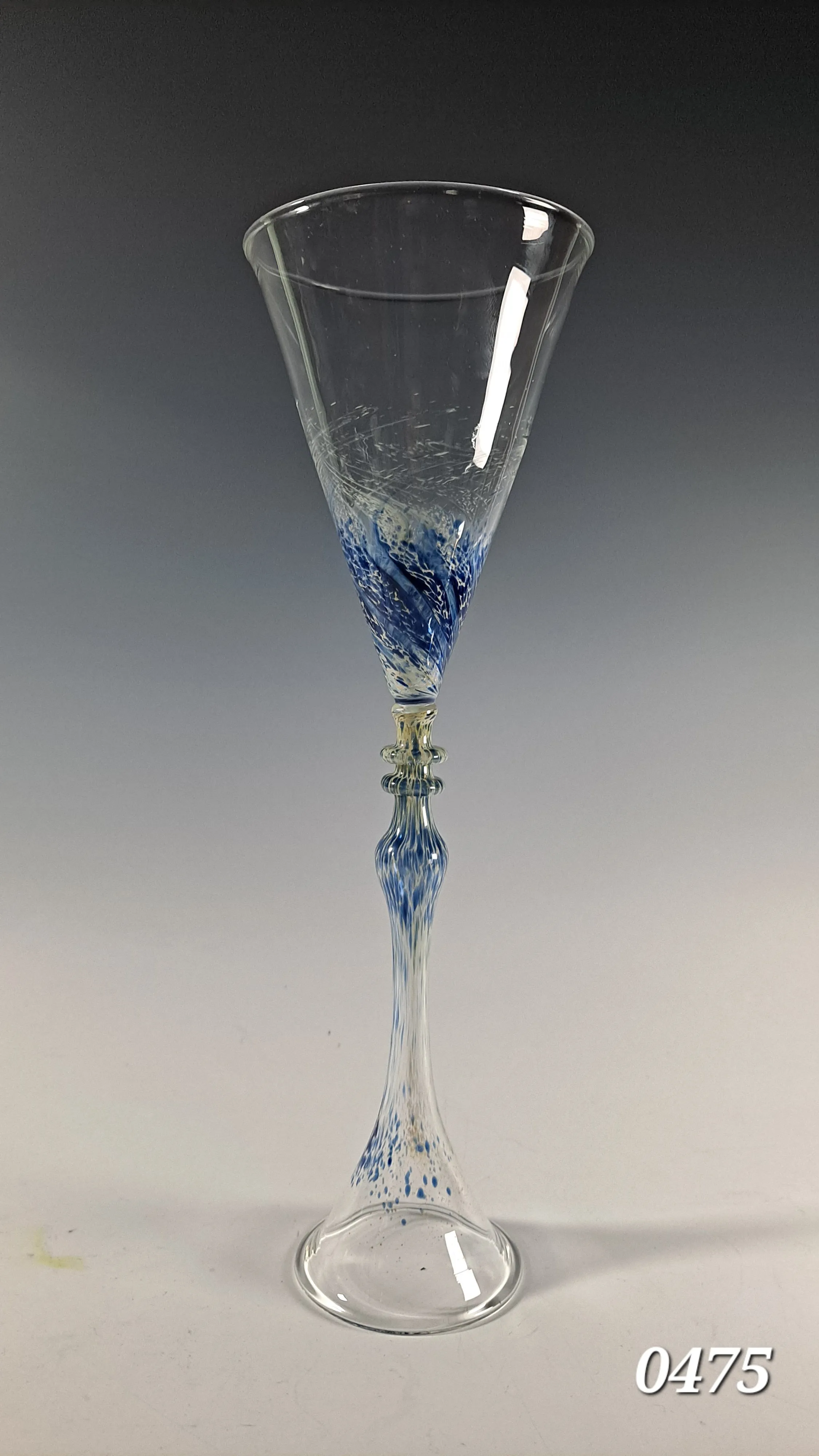Colorful Frit Goblet Collection,  Hand Blown Wine Glass, Alter Chalice
