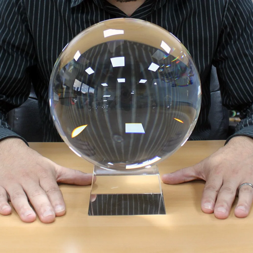 Crystal Balls - 5 Sizes - High-Quality Optical Glass Ball & Stand