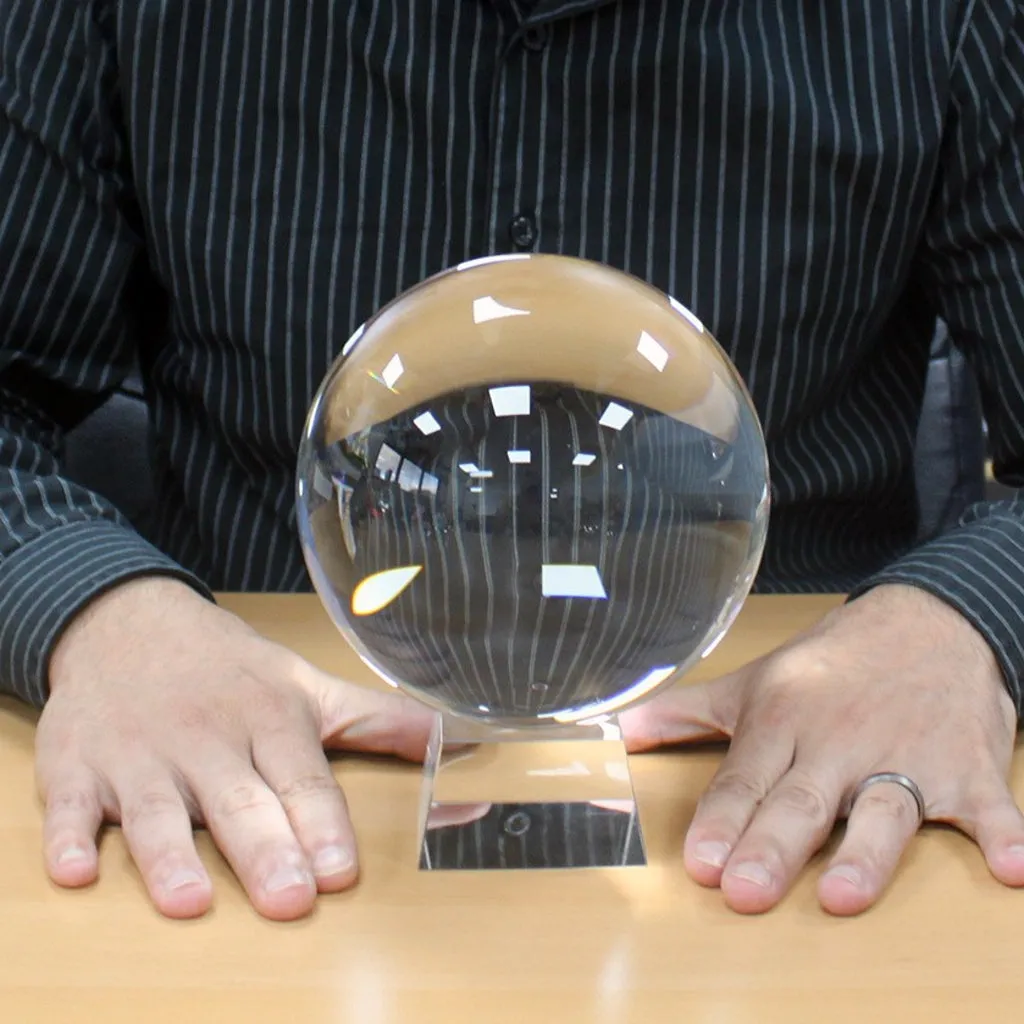 Crystal Balls - 5 Sizes - High-Quality Optical Glass Ball & Stand