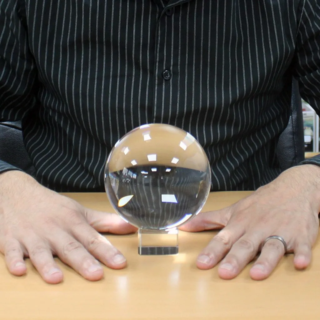Crystal Balls - 5 Sizes - High-Quality Optical Glass Ball & Stand