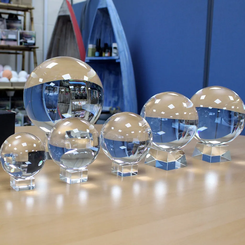 Crystal Balls - 5 Sizes - High-Quality Optical Glass Ball & Stand