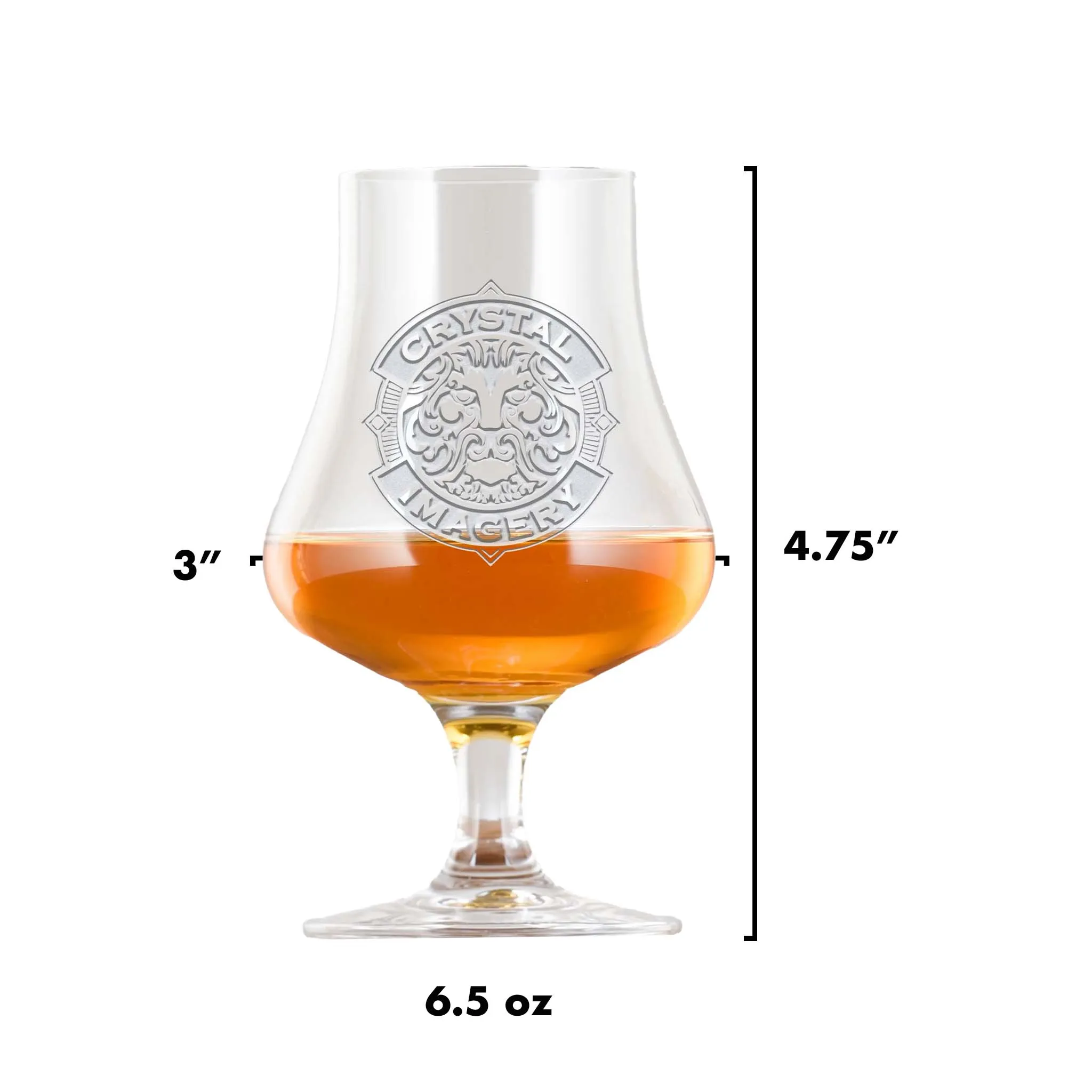 Custom Engraved Crystal Whiskey Nosing Glass