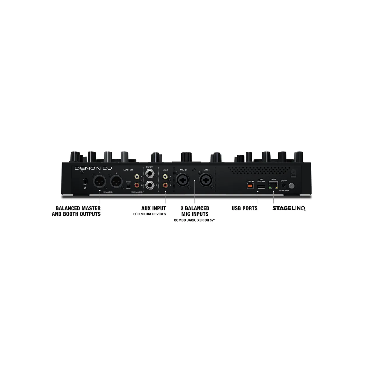 Denon PRIMEGO 2-Deck Rechargeable Smart DJ Console with 7-inch Touchscreen
