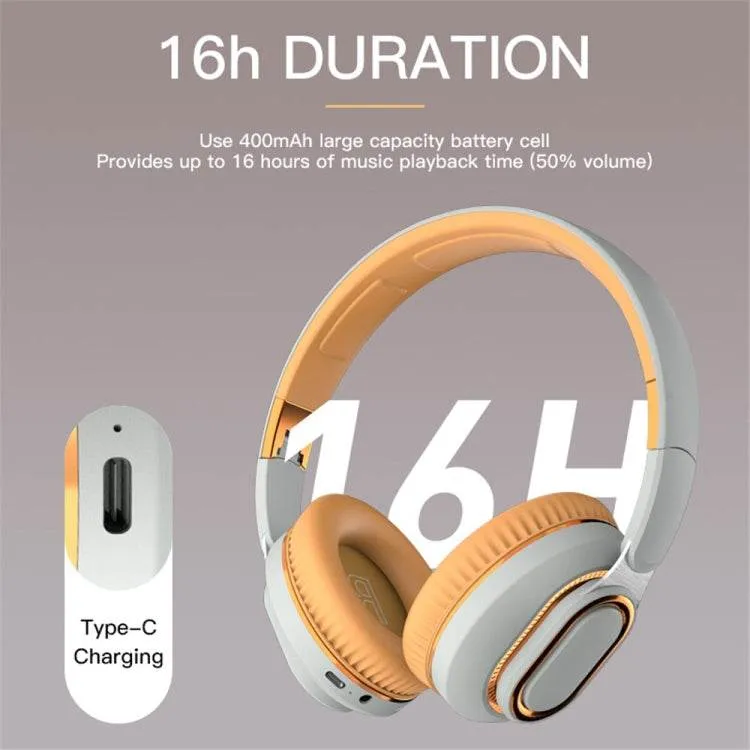H7 Wireless Foldable Headphones with Microphone, TF Card Slot & AUX Input