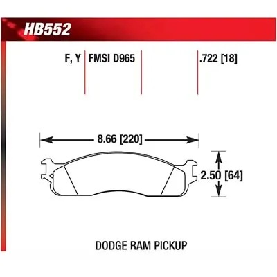 Hawk Performance LTS Brake Pads HB552Y.722