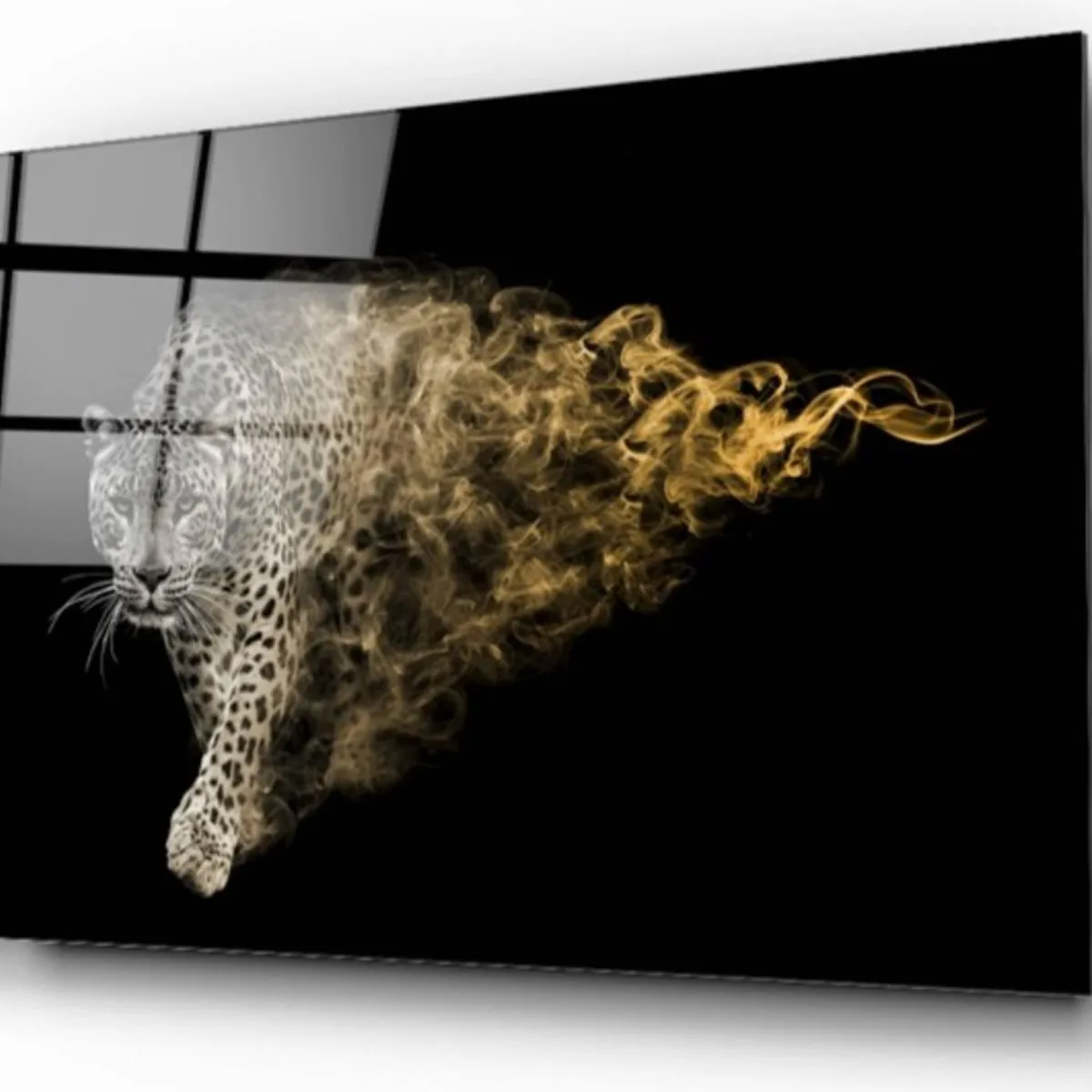Leopard Glass Wall Art