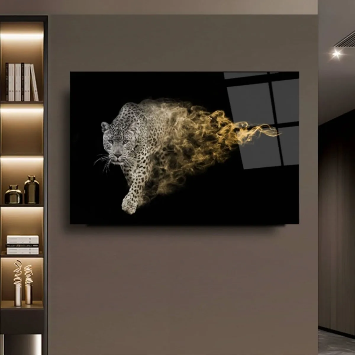 Leopard Glass Wall Art