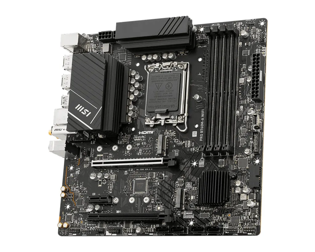 Msi Mainboard Pro B760m-A Wifi - Micro Atx - Socket Lga1700 - Intel B760