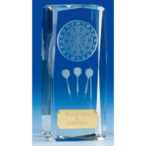 OK023 - Clarity Crystal Glass Darts Trophy (11.5cm)