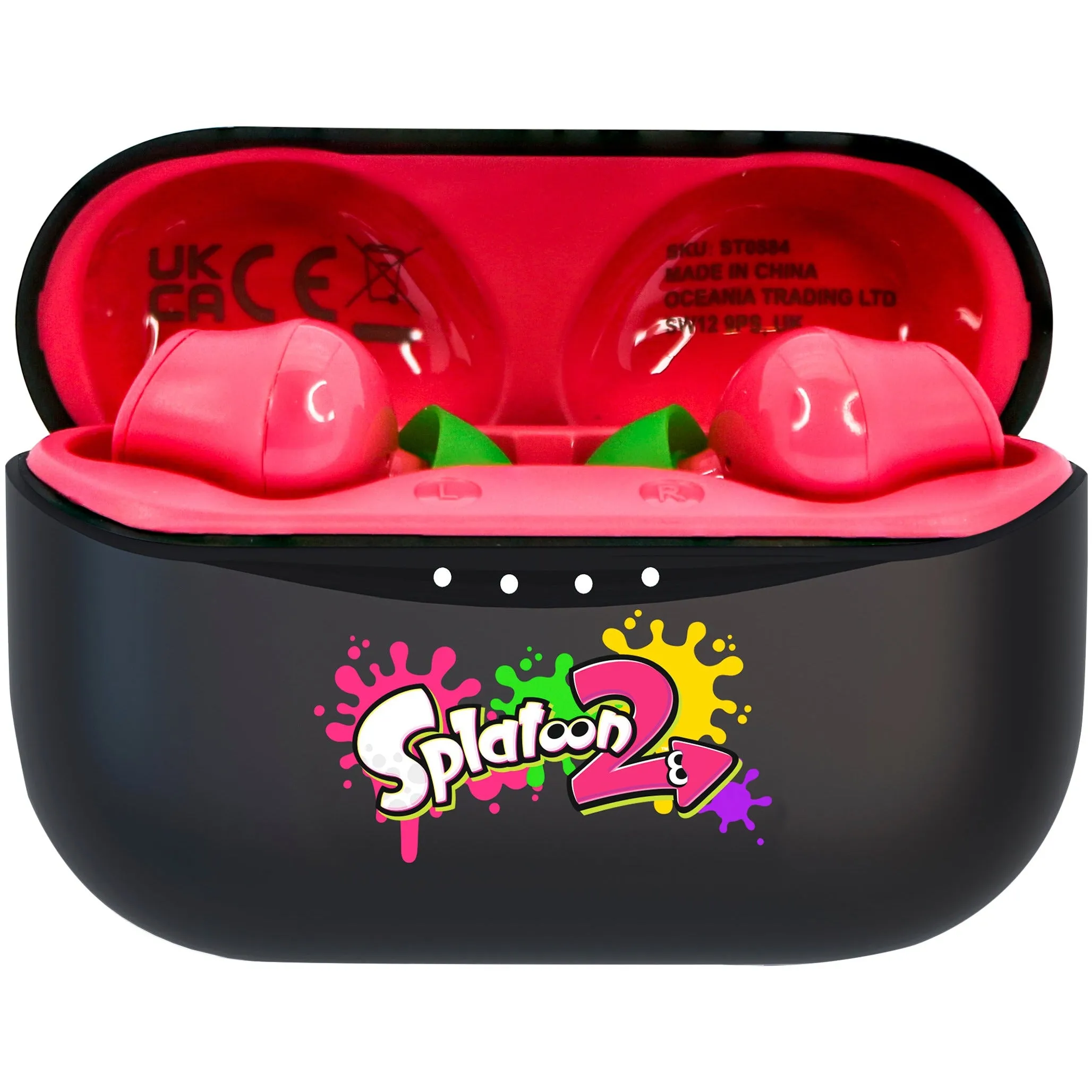 OTL Nintendo Spatoon 2 TWS In-Ear Wireless Earbuds - Pink & Black | ST0884