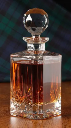 Panel Style Whisky  Decanter, Engraved & In A Gift Box