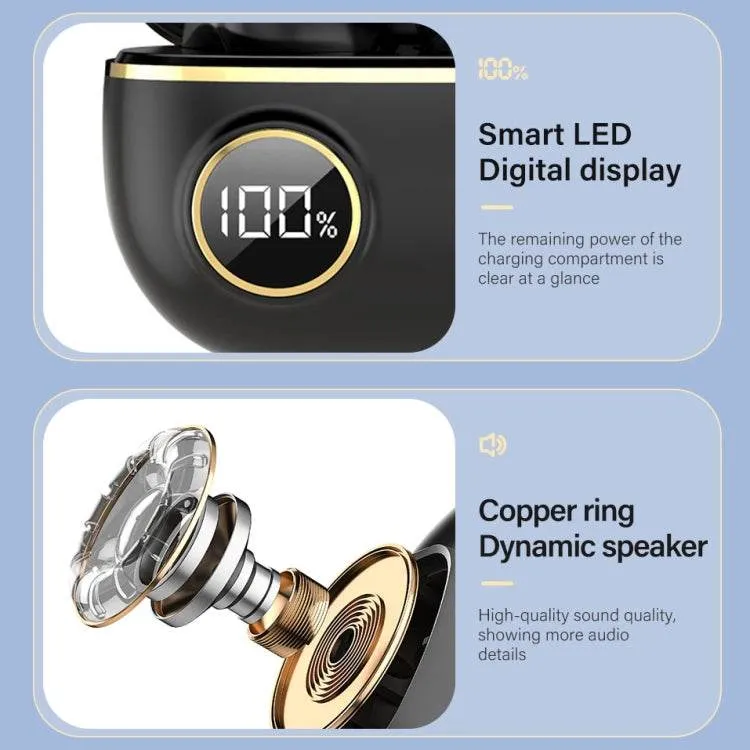 PRO100 TWS Bluetooth 5.2 Waterproof Sports Earbuds with 9D Stereo Sound & Noise Cancellation