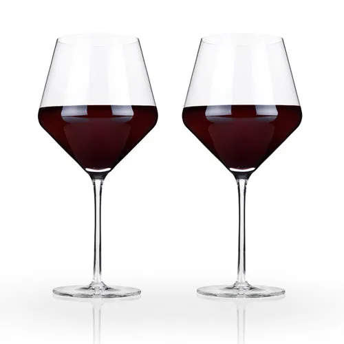 Raye Crystal Burgundy Glasses (Set of 2)by Viski