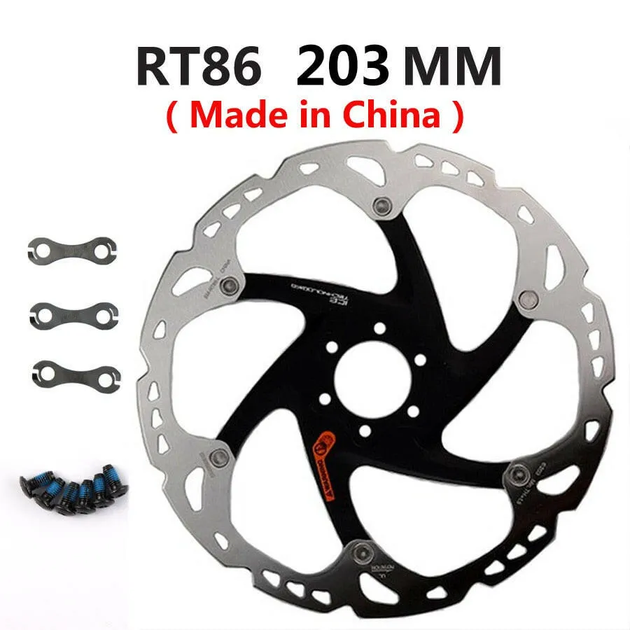 SHIMANO XT Brake Disc SM RT76 RT86 Rotor Ice Point Technology Brake Disc 6 Bolt Mountain Bikes Disc 160MM 180MM 203MM