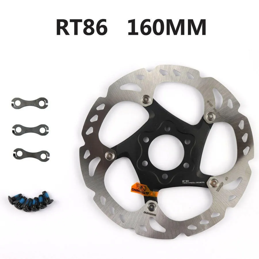 SHIMANO XT Brake Disc SM RT76 RT86 Rotor Ice Point Technology Brake Disc 6 Bolt Mountain Bikes Disc 160MM 180MM 203MM