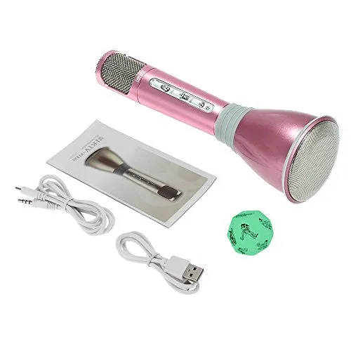 VIGICA K068 Mini KTV Player 2 in 1 Home Karaoke Player Full Metal K Song Microphone With Wireless Bluetooth Speaker Compatible with Android, iPhone, Samsung, other Smartphone