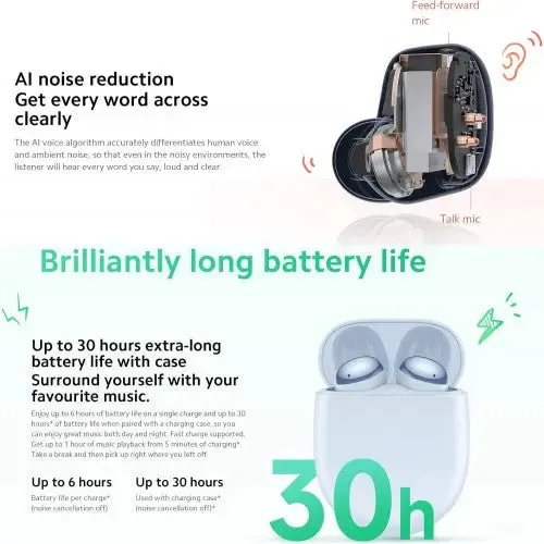 Xiaomi Redmi Buds 4 Wireless Earbuds - Bluetooth Noise Cancelling